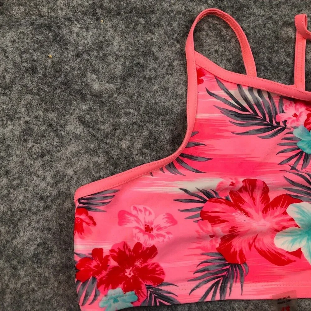 Zero Xposur Bikini Set 14 Girls Sports Bra Bralette Hipster Full Coverage Floral